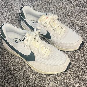 Nike Cream and Dark Green Sneakers